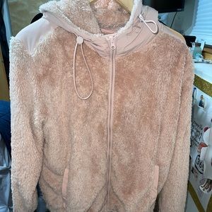 Zyia blush pink hooded Sherpa!